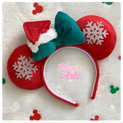 Mickey, Minnie, Disney, Disney Walt Disney, Personalizados, Tiara da Minnie, Minnie ears, Tiara Minnie, Orelhinha da Minnie, Orelha Minnie, Natal, Feliz Natal