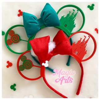 Mickey, Minnie, Disney, Disney Walt Disney, Personalizados, Tiara da Minnie, Minnie ears, Tiara Minnie, Orelhinha da Minnie, Orelha Minnie, tiara personalizada, Natal, Personalizados de Natal, Artesanato