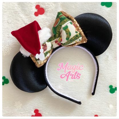 Mickey, Minnie, Disney, Disney Walt Disney, Personalizados, Tiara da Minnie, Minnie ears, Tiara Minnie, Orelhinha da Minnie, Orelha Minnie, Natal, Feliz Natal