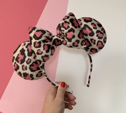 Mickey, Minnie, Disney, Disney Walt Disney, Personalizados, Tiara da Minnie, Minnie ears, Tiara Minnie, Orelhinha da Minnie, Orelha Minnie, laços personalizados, animal print