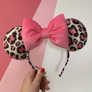 Mickey, Minnie, Disney, Disney Walt Disney, Personalizados, Tiara da Minnie, Minnie ears, Tiara Minnie, Orelhinha da Minnie, Orelha Minnie, laços personalizados, animal print